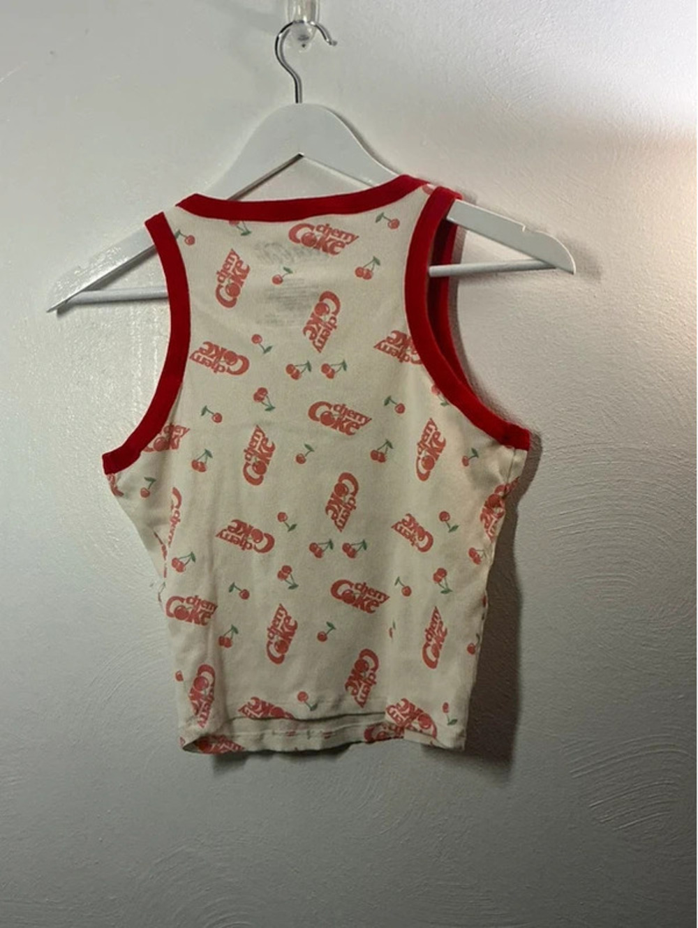Coca-Cola Cherry Coke Crop Tank Top Size Large - Picture 2 of 5